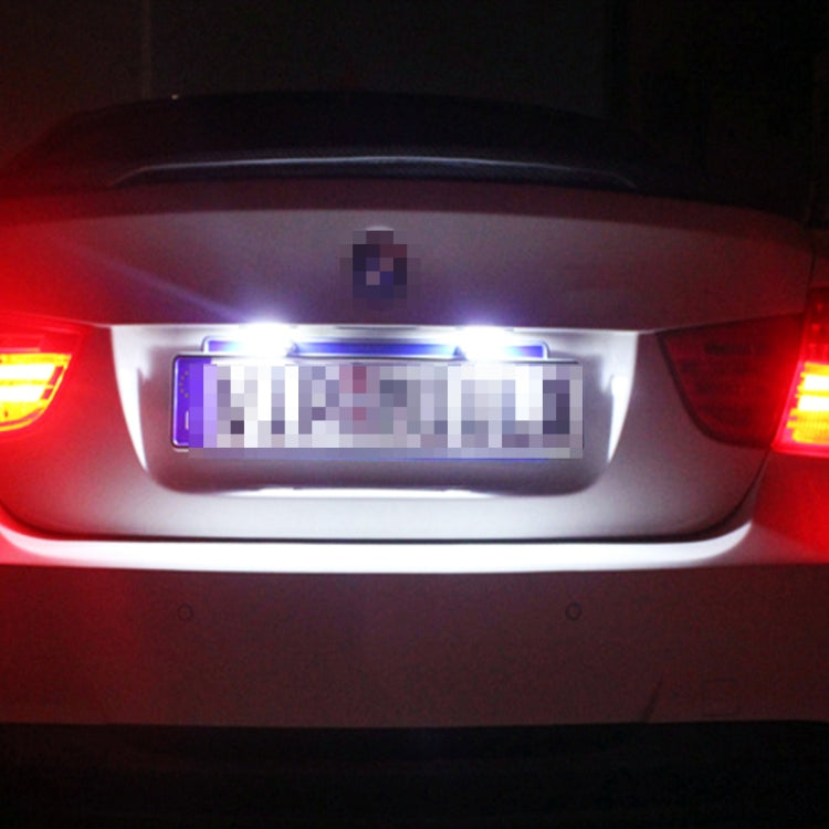 1 Pair DC12V 0.4W 3LEDs SMD-5630 Car / Motorcycle License Plate Light, Cable Length: 27cm (Ice Blue Light)