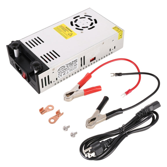 S-480-24 DC24V 480W 20A DIY Regulated DC Switching Power Supply Power Step-down Transformer with Clip, US Plug