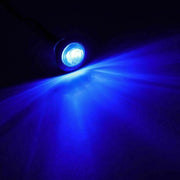 10 PCS MK-118 3/4 inch Metal Frame Car / Truck 3LEDs Side Marker Indicator Lights Bulb Lamp (Blue Light)