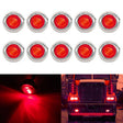 10 PCS MK-118 3/4 inch Metal Frame Car / Truck 3LEDs Side Marker Indicator Lights Bulb Lamp (Red Light) - Clearance Lights by PMC TechLife | Online Shopping South Africa | PMC TechLife | Buy Now Pay Later Mobicred