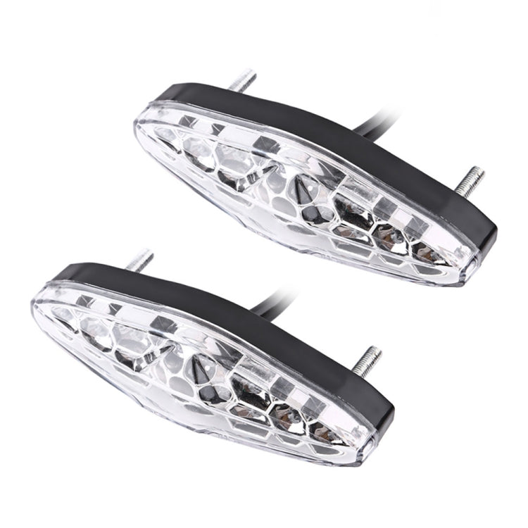 2 PCS KC-WD-NEW-3X Motorcycle LED Brake Light Running Lamp (Transparent)