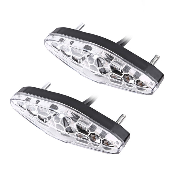 2 PCS KC-WD-NEW-3X Motorcycle LED Brake Light Running Lamp (Transparent)