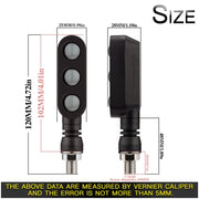 2 PCS KC050 Motorcycle LED Turn Signal Running Brake Light