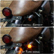 2 PCS KC805 Motorcycle Retro Metal Turn Signal Light (Yellow)