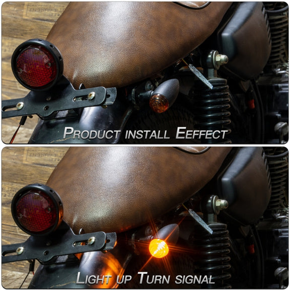 2 PCS KC805 Motorcycle Retro Metal Turn Signal Light (Yellow)