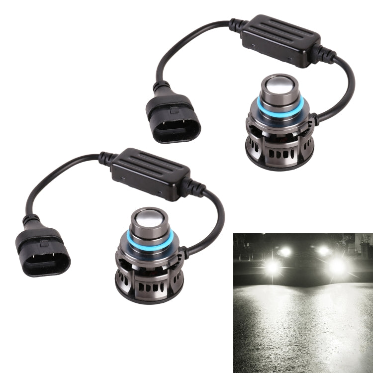 1 Pair 9006 27W / DC12V Car Aluminum Alloy LED Headlight (White Light)