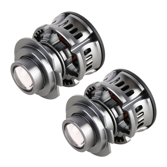 1 Pair H7 27W / DC12V Car Aluminum Alloy LED Headlight (Gold Light)