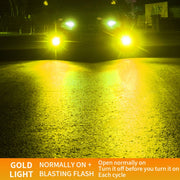 1 Pair 9005 27W / DC12V Car Aluminum Alloy Flashing LED Headlight (Gold Light)