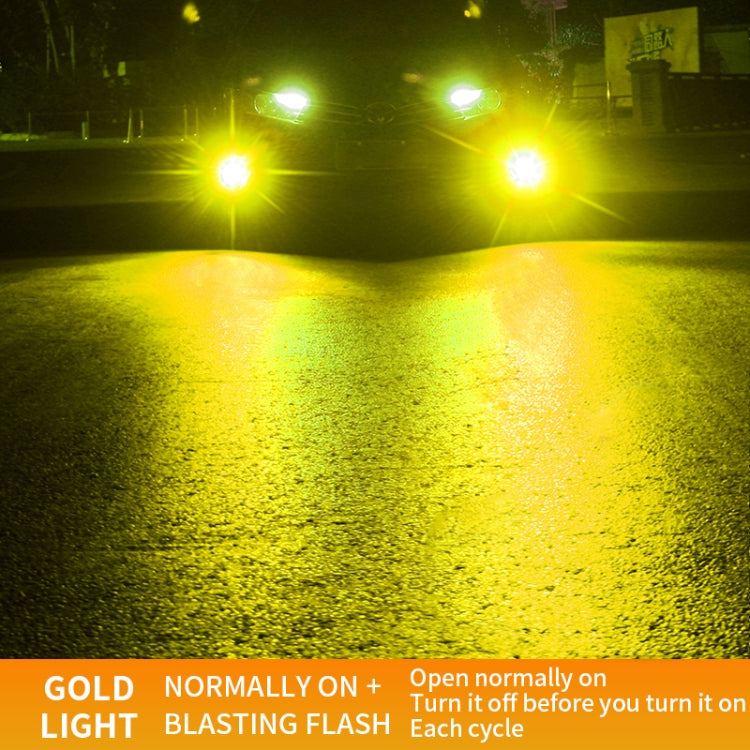 1 Pair 9005 27W / DC12V Car Aluminum Alloy Flashing LED Headlight (Gold Light)