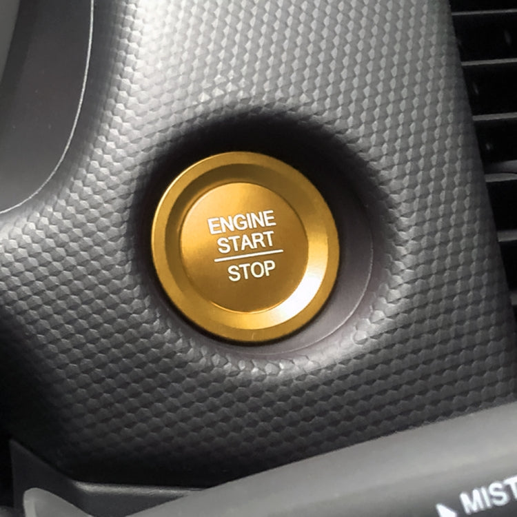 Car Engine Start Key Push Button Ring Trim Sticker for Honda(Gold)