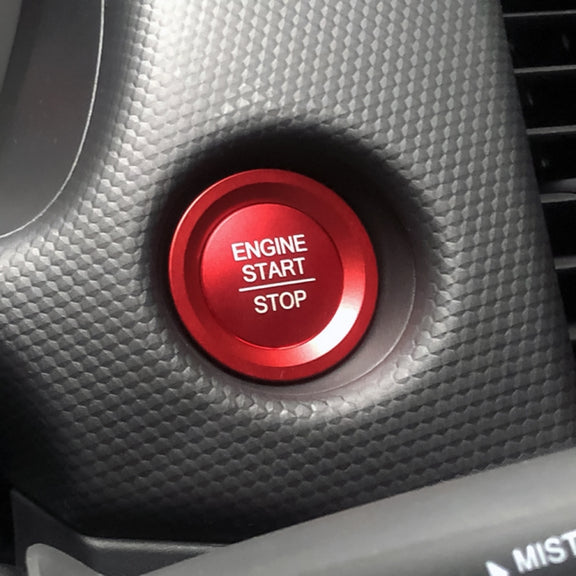 Car Engine Start Key Push Button Ring Trim Sticker for Honda(Red)