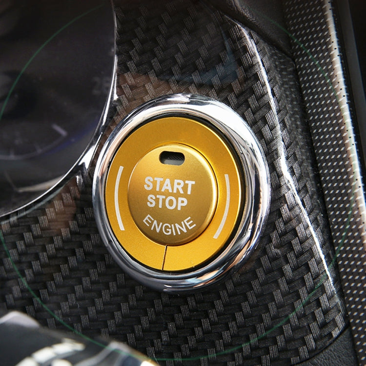 Car Engine Start Key Push Button Ring Trim Sticker for Infiniti (Gold)