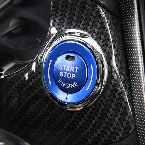 Car Engine Start Key Push Button Ring Trim Sticker for Infiniti (Blue)