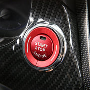Car Engine Start Key Push Button Ring Trim Sticker for Infiniti (Red)