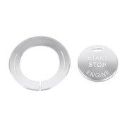 Car Engine Start Key Push Button Ring Trim Sticker for Infiniti (Silver)
