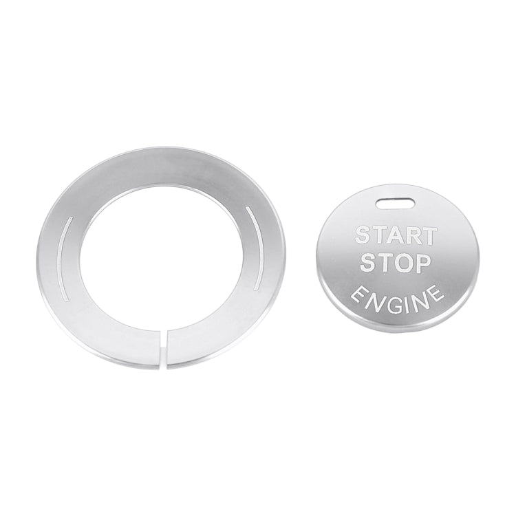 Car Engine Start Key Push Button Ring Trim Sticker for Infiniti (Silver)