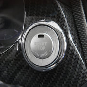 Car Engine Start Key Push Button Ring Trim Sticker for Infiniti (Silver)