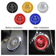Car Engine Start Key Push Button Ring Trim Sticker for Infiniti (Black)