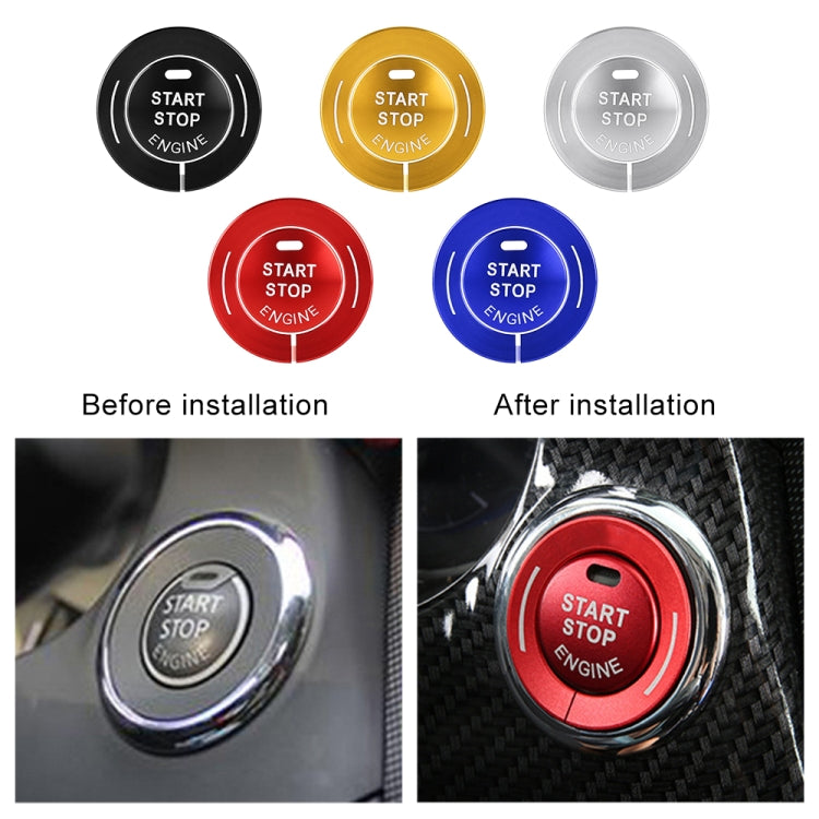 Car Engine Start Key Push Button Ring Trim Sticker for Infiniti (Black)