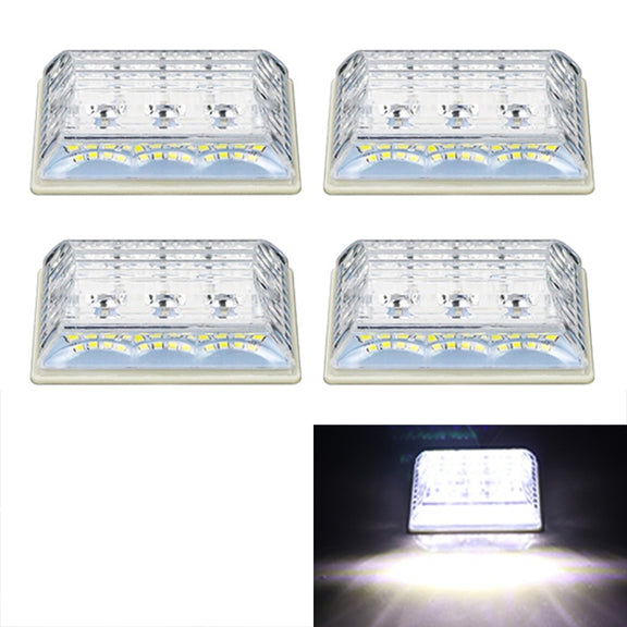 4 PCS ZS-6001 DC24V Car / Truck Side Marker Indicator Lights Bulb Lamp (White Light)