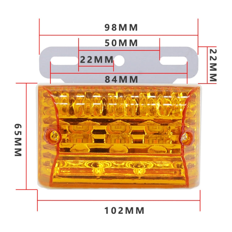 4 PCS ZS-6001 DC24V Car / Truck Side Marker Indicator Lights Bulb Lamp (Red Light)
