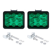 2 PCS ZS-7013 3 inch 9LEDs Strobe Water-resistant Car / Truck Warning Light (Green Light)