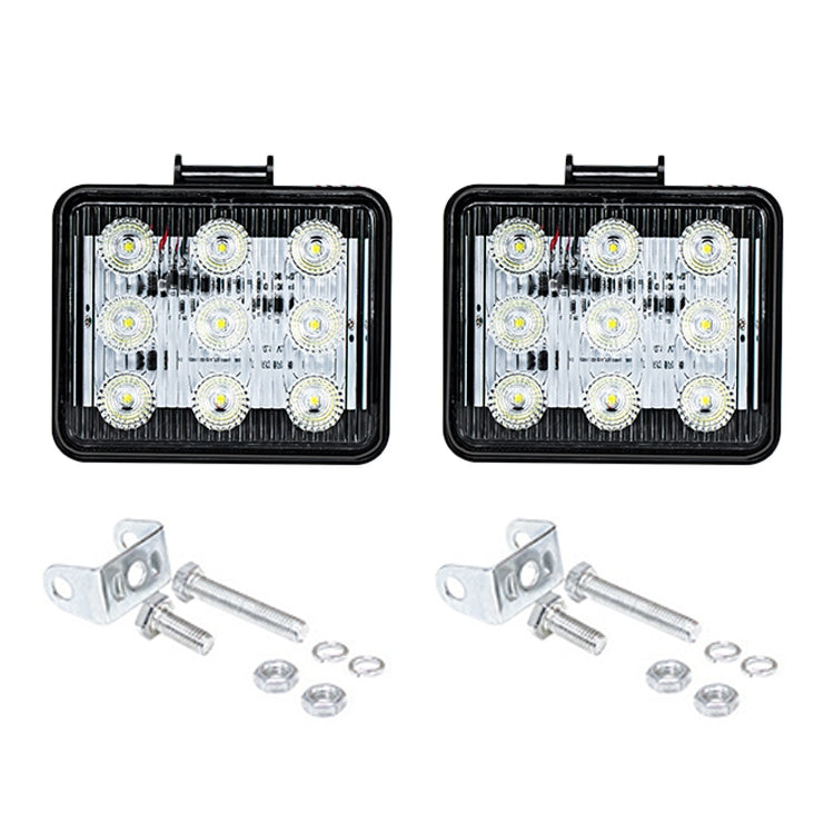 2 PCS ZS-7013 3 inch 9LEDs Strobe Water-resistant Car / Truck Warning Light (White Light)