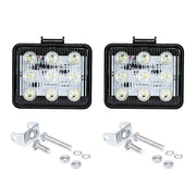 2 PCS ZS-7013 3 inch 9LEDs Strobe Water-resistant Car / Truck Warning Light (White Light)