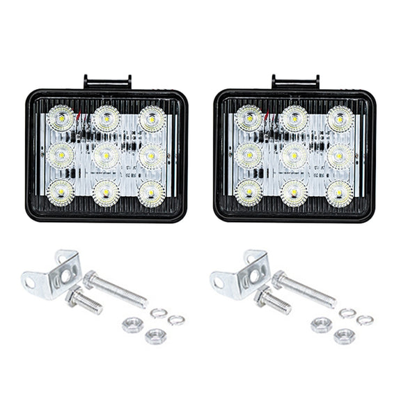2 PCS ZS-7013 3 inch 9LEDs Strobe Water-resistant Car / Truck Warning Light (White Light)