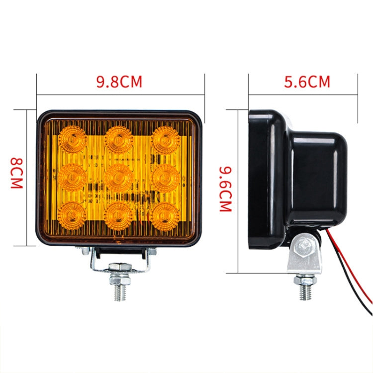 2 PCS ZS-7013 3 inch 9LEDs Strobe Water-resistant Car / Truck Warning Light (Red Light)