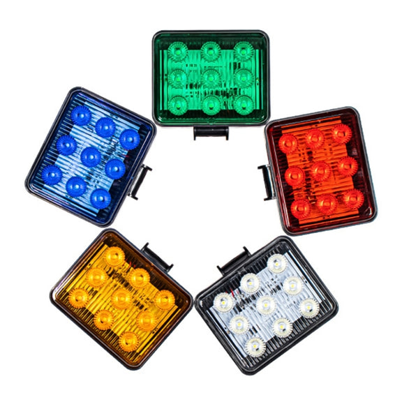 2 PCS ZS-7013 3 inch 9LEDs Strobe Water-resistant Car / Truck Warning Light (Blue Light)