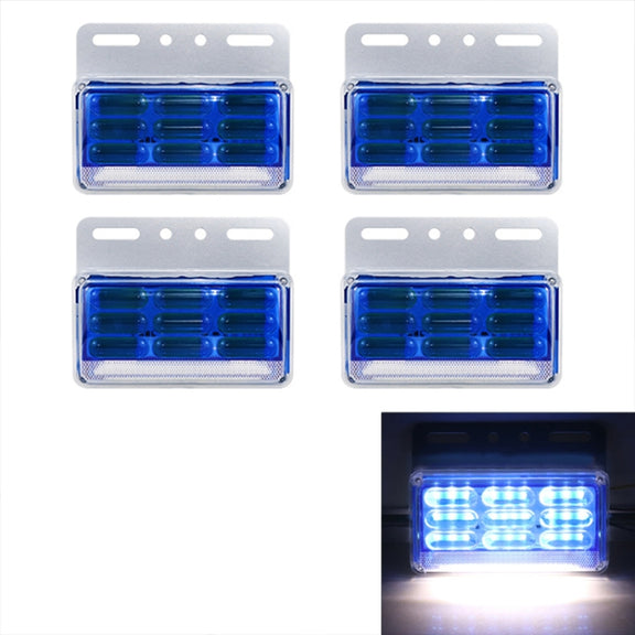 4 PCS ZS-9001 DC24V 9D Water-resistant Car / Truck Side Marker Indicator Lights Bulb Lamp (Blue Light)