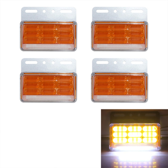4 PCS ZS-9001 DC24V 9D Water-resistant Car / Truck Side Marker Indicator Lights Bulb Lamp (Yellow Light)