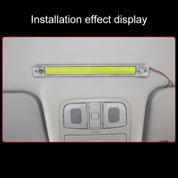 2 PCS ZS-3348 DC12-24V High Bright 84 COB Lamp Beads Car Dome Light Cabin Light Bar