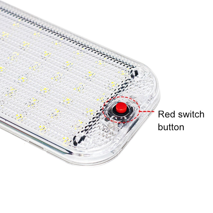 2 PCS ZS-3350 DC12-85V High Bright 48LEDs Lamp Beads Car Dome Light Cabin Light Bar