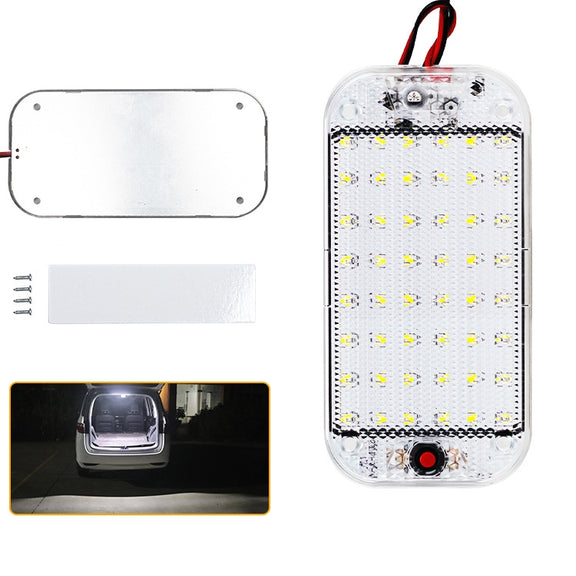 2 PCS ZS-3350 DC12-85V High Bright 48LEDs Lamp Beads Car Dome Light Cabin Light Bar
