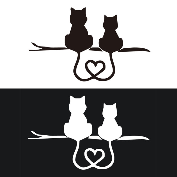 20 PCS Car Body Bumper Cat Vinyl Decal Window Sticker, Size: 17.8x10.8cm (White)