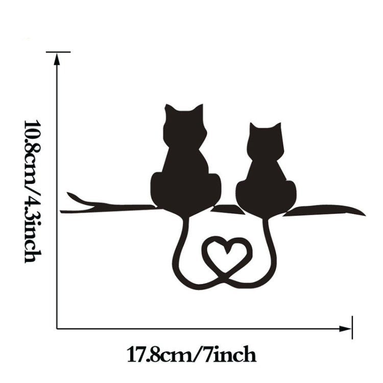 20 PCS Car Body Bumper Cat Vinyl Decal Window Sticker, Size: 17.8x10.8cm (Black)