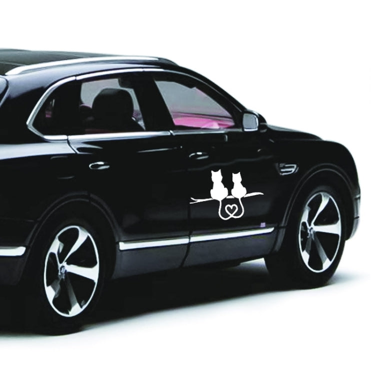 20 PCS Car Body Bumper Cat Vinyl Decal Window Sticker, Size: 17.8x10.8cm (Black)