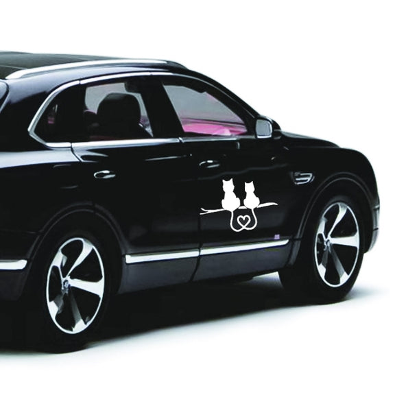 20 PCS Car Body Bumper Cat Vinyl Decal Window Sticker, Size: 17.8x10.8cm (White)