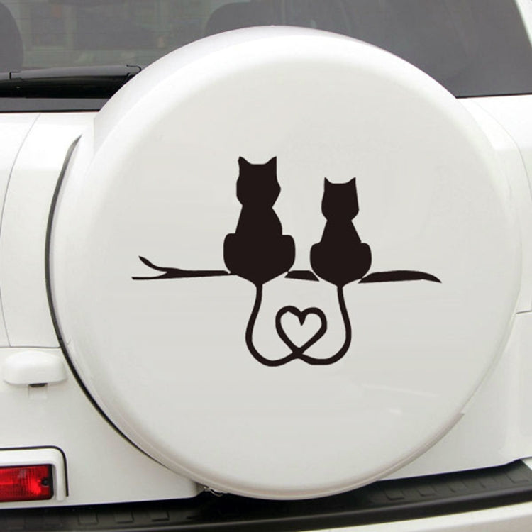 20 PCS Car Body Bumper Cat Vinyl Decal Window Sticker, Size: 17.8x10.8cm (Black)