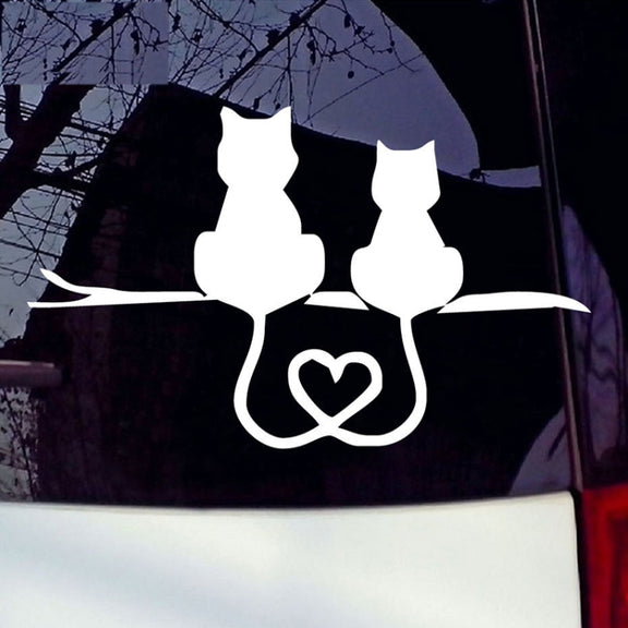 20 PCS Car Body Bumper Cat Vinyl Decal Window Sticker, Size: 17.8x10.8cm (White)