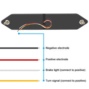 2 PCS Heavy Truck 100LED Two-color Running Water Light Guide Brake Steering Tail Rear Bumper Light