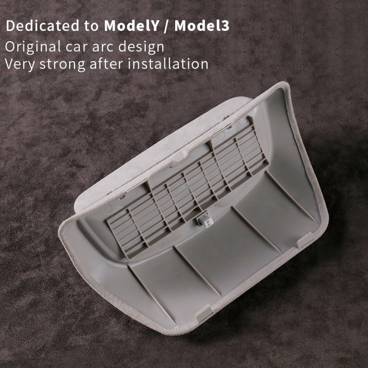 Car Suede Wrap Version Sunglasses Storage Box for Tesla Model Y
