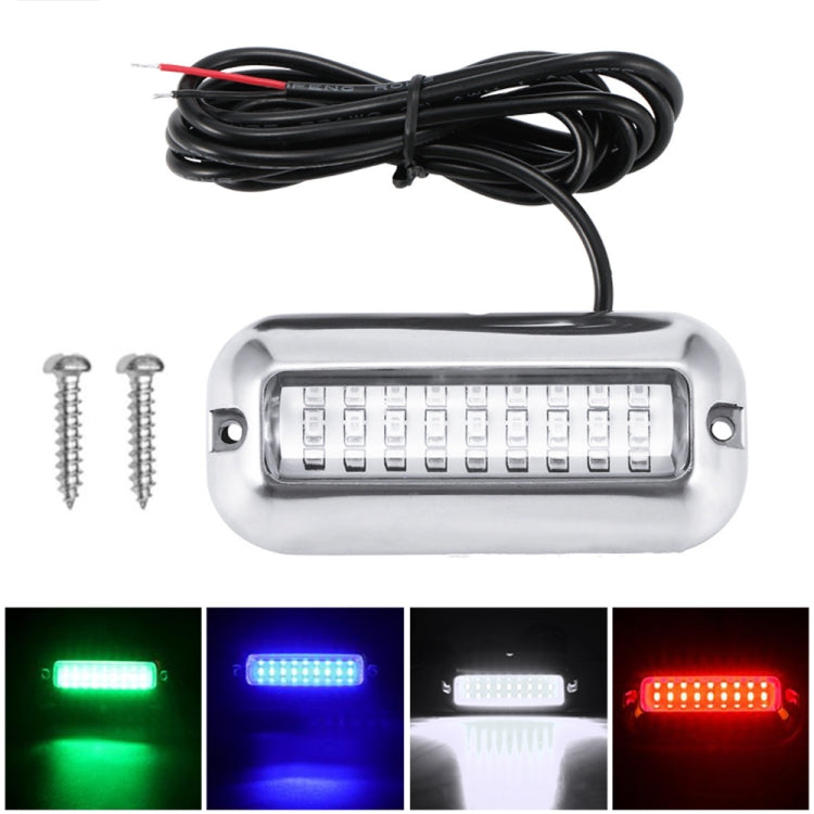 2 PCS MK-027 Ship / Yacht 10-30V 27LEDs Water-resistant Stainless Steel Underwater Light(Blue Light)