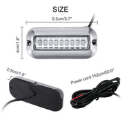 2 PCS MK-027 Ship / Yacht 10-30V 27LEDs Water-resistant Stainless Steel Underwater Light(Red Light)