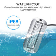 2 PCS MK-027 Ship / Yacht 10-30V 27LEDs Water-resistant Stainless Steel Underwater Light(Blue Light)