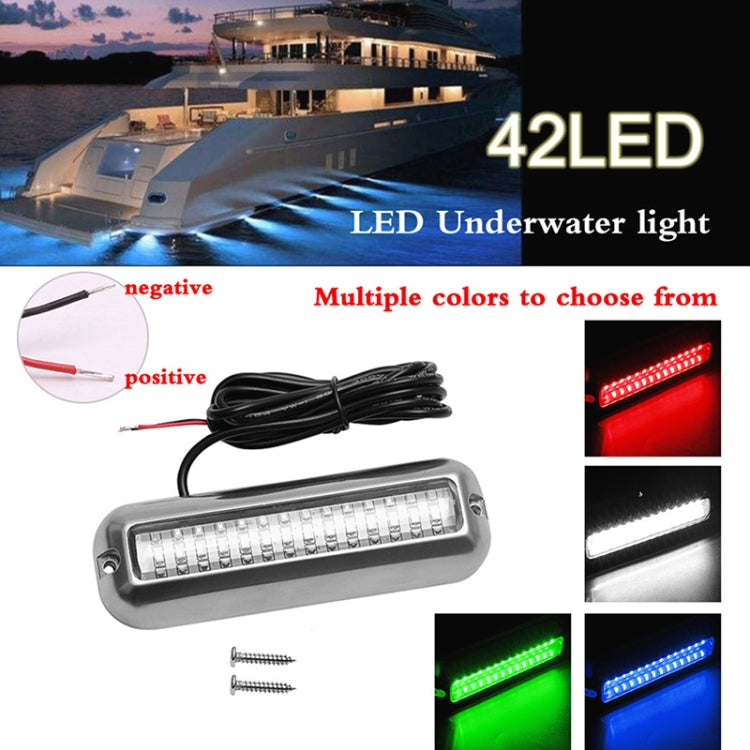 MK-042 Ship / Yacht 10-30V 42LEDs Water-resistant Stainless Steel Underwater Light (White Light)