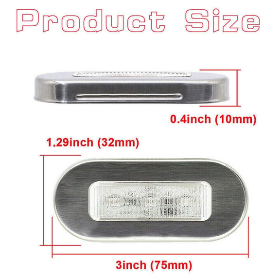 MK-056 Ship / Yacht 3 inch 12V LED Water-resistant Stainless Steel Underwater Light (Blue Light)