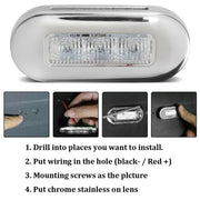 MK-056 Ship / Yacht 3 inch 12V LED Water-resistant Stainless Steel Underwater Light (Blue Light)